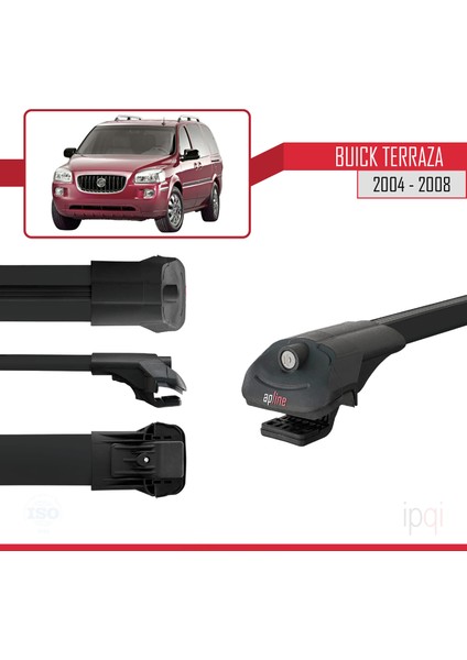 Buick Terraza Cxl 2004-2008 Arası ile Uyumlu Ace-1 Ara Atkı Tavan Barı Siyah 3 Adet modelleri