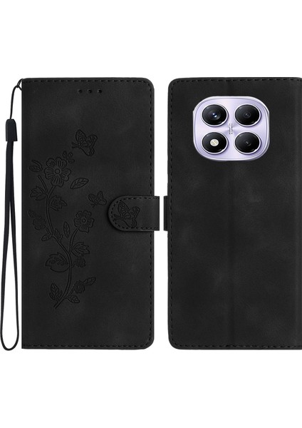 Redmi Note 14 Pro Deri Telefon Kılıfı Cüzdan Bilek Kayışı ile (Yurt Dışından)