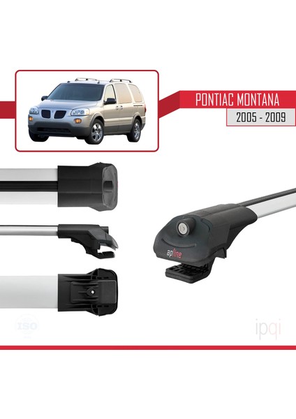 Pontiac Montana 2005-2009 Arası ile Uyumlu Ace-1 Ara Atkı Tavan Barı Gri 2 Adet modelleri