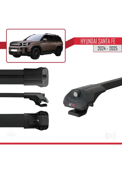 Hyundai Santa Fe 2024-2025 Arası ile Uyumlu Ace-1 Ara Atkı Tavan Barı Siyah 2 Adet modelleri