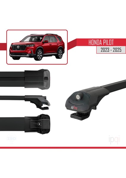 Honda Pilot 2023-2025 Arası ile Uyumlu Ace-1 Ara Atkı Tavan Barı Siyah 3 Adet modelleri