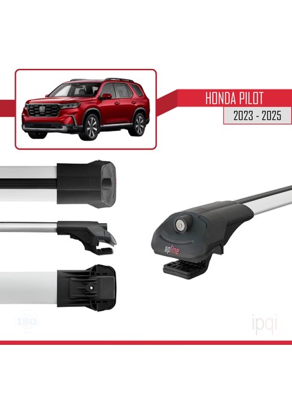 Honda Pilot 2023-2025 Arası ile Uyumlu Ace-1 Ara Atkı Tavan Barı Gri 3 Adet modelleri