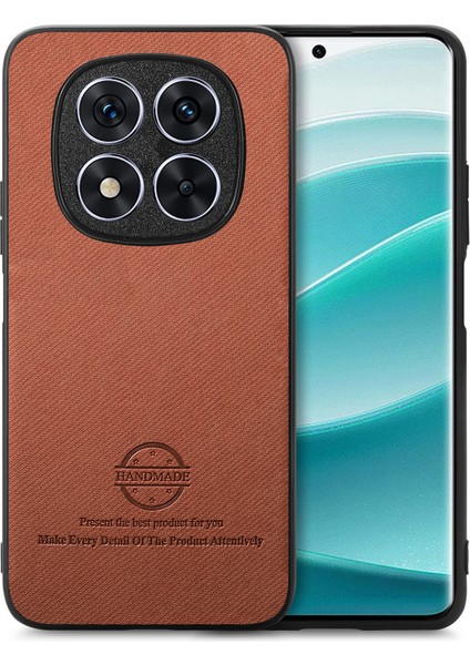 Redmi Note 14 Pro 5g Deri Telefon Arka Kapağı Kumaş Dokulu (Yurt Dışından)