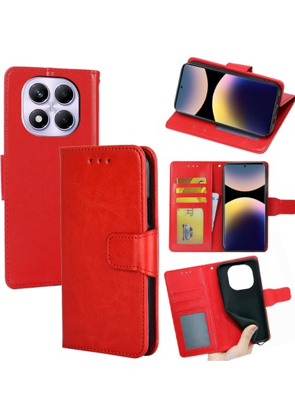 Redmi Note 14 Pro Cüzdan Pu Deri + Tpu Katlanır Stand Telefon Kılıfı (Yurt Dışından)