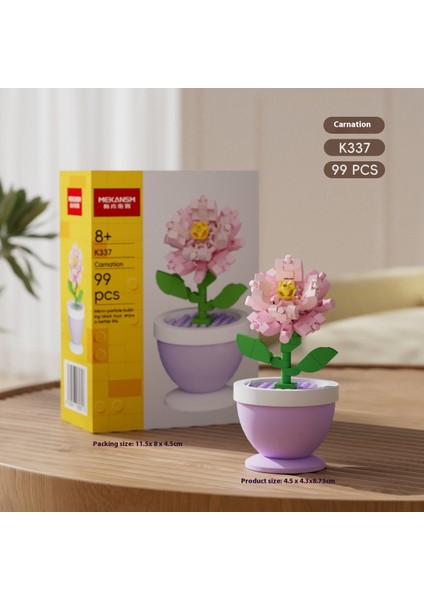 Sonsuz Çiçek Saksı Bitkileri Yapı Taşları Süsler Çocuk Eğitici Oyuncaklar (Yurt Dışından)