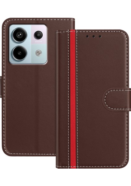 Redmi Note 13 Pro 5g Telefon Kılıfı Cüzdan Standı Deri Kılıf Manyetik Tokalı (Yurt Dışından)