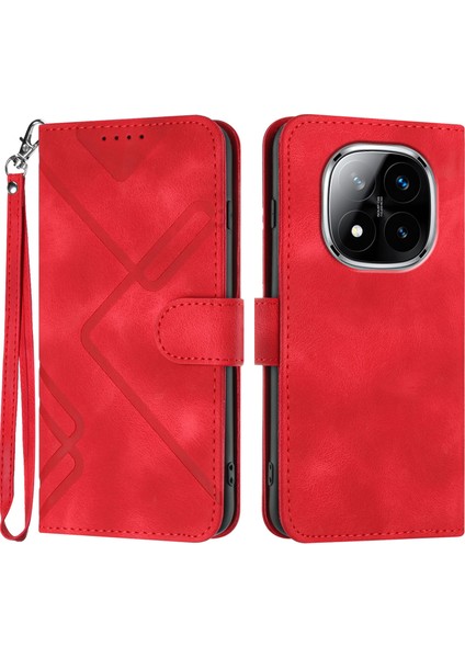 Redmi Note 14 Pro Plus 5g / Redmi Note 14 Pro 5g Cüzdan Kılıf Pu Deri Telefon Kılıfı Kayışlı (Yurt Dışından)
