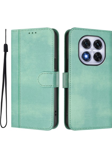 Redmi Note 14 Pro Plus 5g / Redmi Note 14 Pro 5g Cüzdan Standı Retro Doku Deri Telefon Kılıfı ve Kordon (Yurt Dışından)
