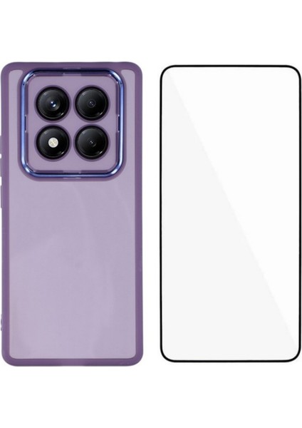 Redmi Note 14 Pro Tpu Kılıf Elektrokaplama Çerçeve Arka Kapak Temperli Camlı (Yurt Dışından)