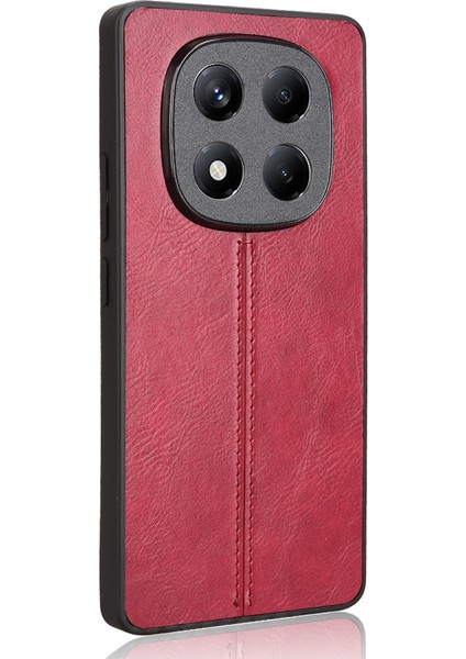 Redmi Note 14 Pro Inek Derisi Doku Deri + Tpu + Pc Telefon Kılıfı Dikiş Hattı (Yurt Dışından)