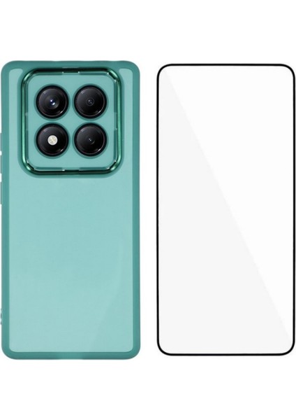 Redmi Note 14 Pro Tpu Kılıf Elektrokaplama Çerçeve Arka Kapak Temperli Camlı (Yurt Dışından)