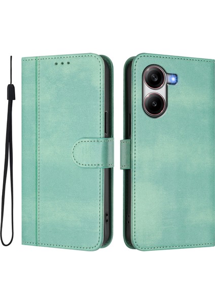 Poco X7 Pro 5g Cüzdan Standı Retro Doku Deri Telefon Kılıfı ve Kordonu (Yurt Dışından)