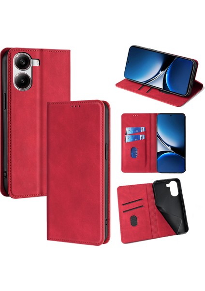 Poco X7 Pro 5g Kart Tutucu Kılıf Pu Deri Manyetik Kapanan Telefon Kılıfı (Yurt Dışından)