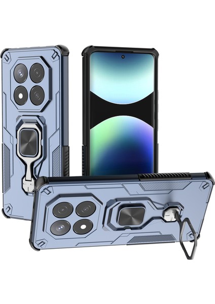 Redmi Note 14 Pro Döndürülebilir Halka Ayaklı Pc + Tpu Darbeye Dayanıklı Telefon Kılıfı (Yurt Dışından)