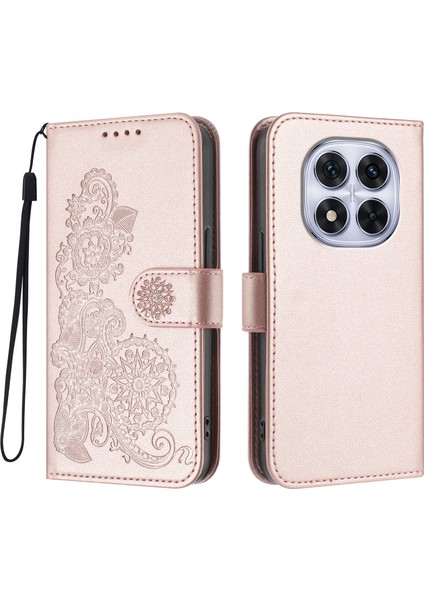 Redmi Note 14 Pro Telefon Kılıfı Deri Cüzdan Kılıfı Kayışlı (Yurt Dışından)