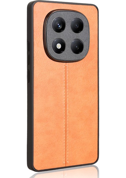 Redmi Note 14 Pro Inek Derisi Doku Deri + Tpu + Pc Telefon Kılıfı Dikiş Hattı (Yurt Dışından)