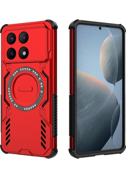 Poco X6 Pro 5g Manyetik Kılıf Pc + Tpu Telefon Kılıfı (Yurt Dışından)