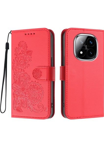 Redmi Note 14 Pro Plus 5g / Redmi Note 14 Pro 5g Telefon Kılıfı Deri Cüzdan Kılıf Kayışlı (Yurt Dışından)