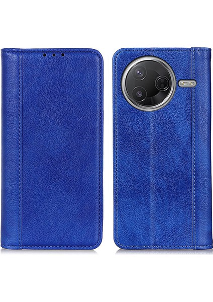 Poco F7 Pro 5g Bölünmüş Deri Litchi Doku Cüzdan Telefon Kılıfı (Yurt Dışından)