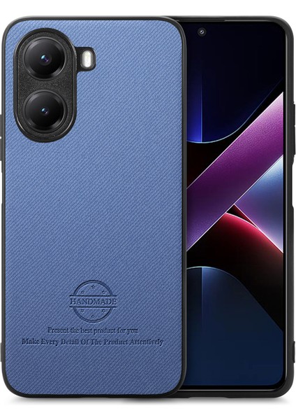 Poco X7 Pro 5g Deri Telefon Arka Kapağı Kumaş Dokulu (Yurt Dışından)