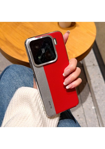 Xiaomi 15 Eklemeli Pu Deri + Tpu Elektrokaplama Telefon Kılıfı (Yurt Dışından)