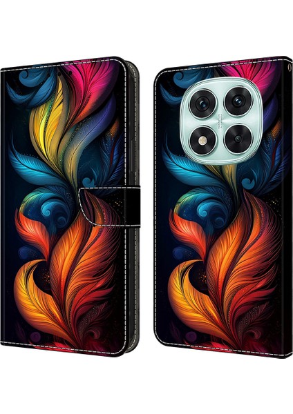 Redmi Note 14 Pro Deri Cüzdan Standı Kapaklı Telefon Kılıfı (Yurt Dışından)