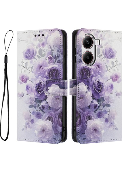 Poco X7 Pro 5g Pu Deri Cüzdan Telefon Kılıfı ve Kordonu (Yurt Dışından)