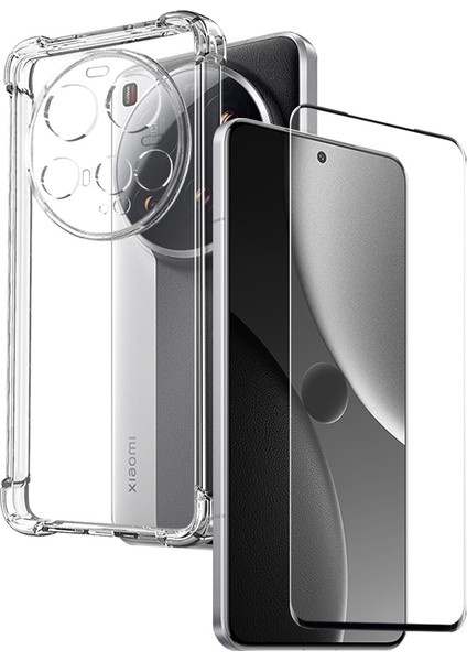 Xiaomi 15 Ultra Darbeye Dayanıklı Tpu Şeffaf Telefon Kılıfı 3D Kavisli Temperli Camlı (Yurt Dışından)