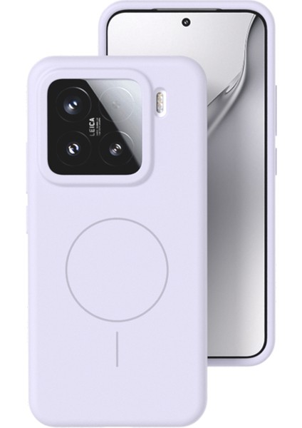 Xiaomi 15 Sıvı Silikon Kılıf Magsafe Skin-Touch Telefon Kılıfı ile Uyumlu (Yurt Dışından)