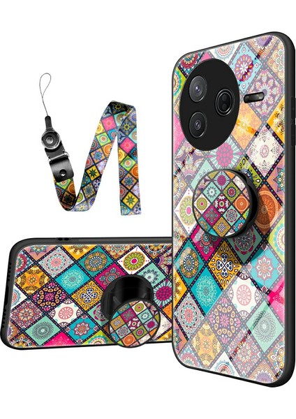 Poco F7 Pro 5g Kickstand Temperli Cam Telefon Kılıfı ve Kayışı (Yurt Dışından)