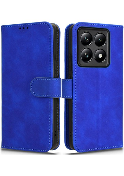 Xiaomi 14T Deri Kılıf Cilt Hissi Anti Drop Cüzdan Flip Telefon Kılıfı (Yurt Dışından)