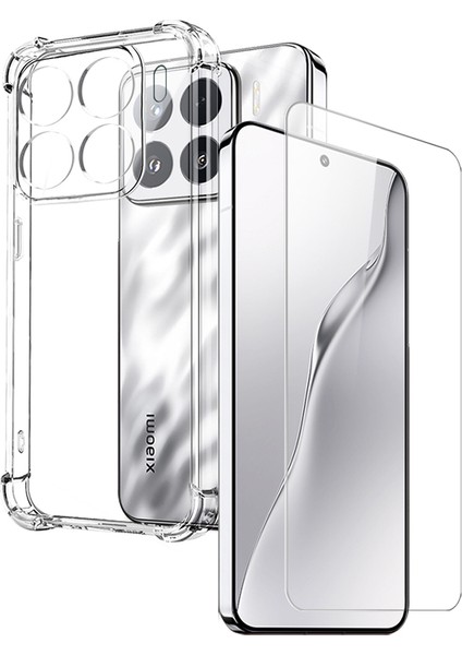 Xiaomi 15 Darbeye Dayanıklı Tpu Şeffaf Telefon Kılıfı Temperli Camlı (Yurt Dışından)