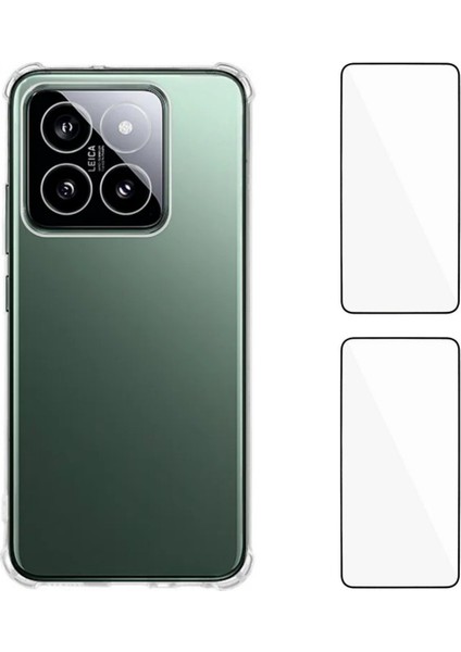 Xiaomi 15 Tpu Kılıf 1.5mm Telefon Kılıfı 2 Adet Temperli Cam Filmleri ile (Yurt Dışından)