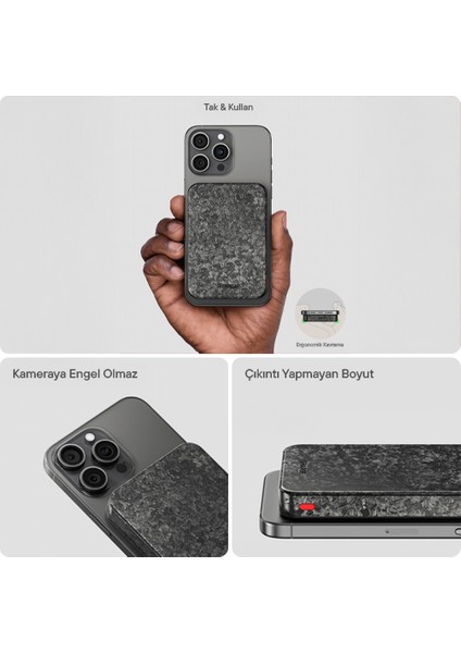 Carbonmag 10,000MAH Magsafe Destekli Powerbank - Siyah fırsatları