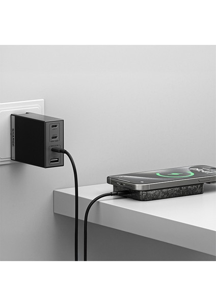 Carbonmag 10,000MAH Magsafe Destekli Powerbank - Siyah