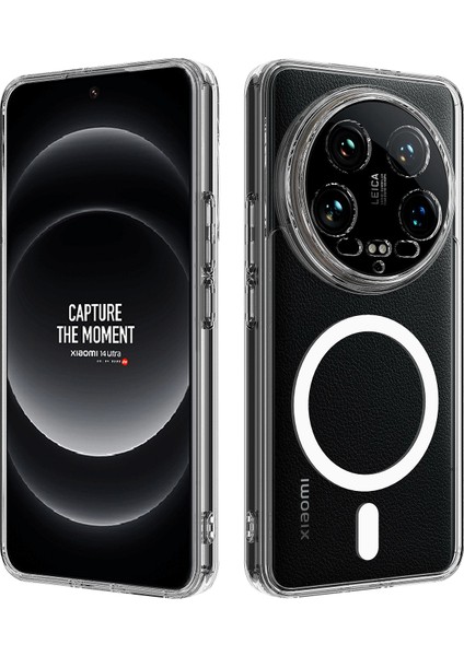Xiaomi 14 Ultra Şeffaf Telefon Kılıfı Magsafe Tpu+Akrilik Arka Kapak ile Uyumlu (Yurt Dışından)