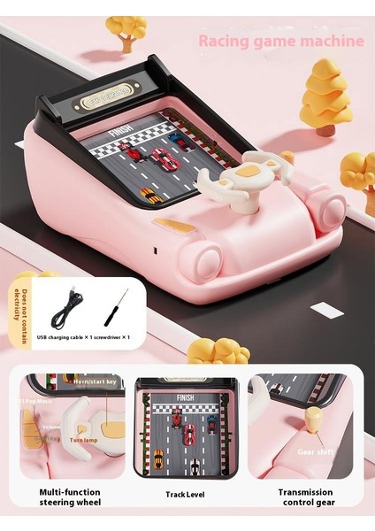 Çocuk Yarış Arabası Atılım Macera Oyun Makinesi Simülasyon Sürüş Elektrikli Direksiyon Eğitici Oyuncaklar (Yurt Dışından)