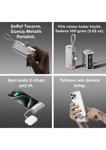 Flow Mini - Kompakt ve Hızlı Taşınabilir Powerbank - Siyah