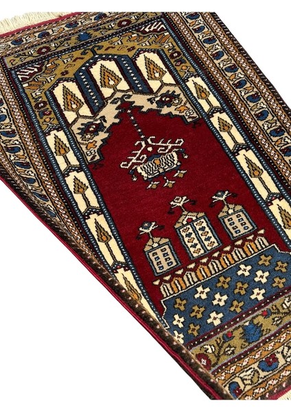 El Dokuma Sıfır Yahyalı Namazlık 85X125 Kök Boya Seccade modelleri