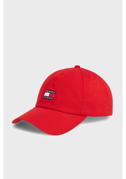 Tommy Jeans Logo Işlemeli % 100 Pamuk Şapka Erkek Şapka AM0AM12933 Xme