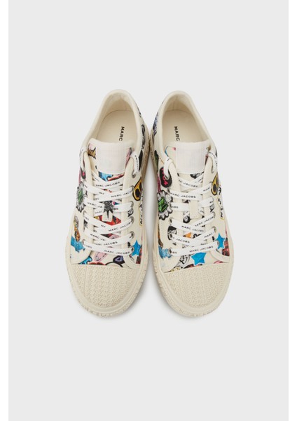 Desenli Logolu Kanvas Sneaker Ayakkabı Bayan Ayakkabı 2S5FSN001F20 101