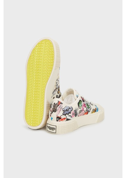 Desenli Logolu Kanvas Sneaker Ayakkabı Bayan Ayakkabı 2S5FSN001F20 101