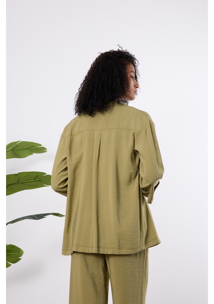 Açık Haki Regular Astarsız Mevsimlik Ceket fırsatları