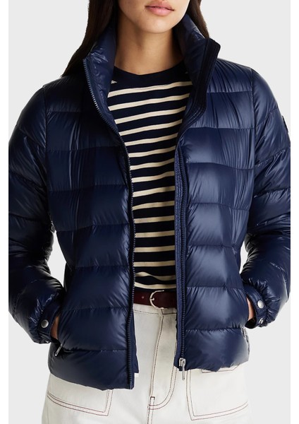 Su Itici Regular Fit Gizli Kapüşonlu Şişme Mont Bayan Mont WW0WW44980 C1G