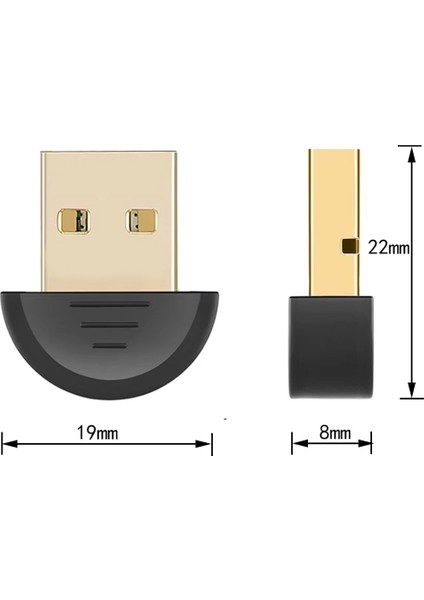 Mini USB Bluetooth 5.0 Dongle Adaptör (Pc-Laptop-Masaüstü-Android) 20 mt Mesafeli