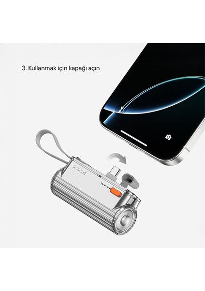 Flow Mini - Kompakt ve Hızlı Taşınabilir Powerbank - Gümüş