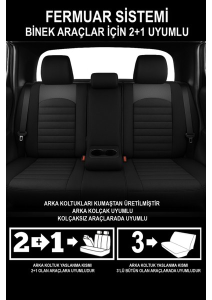 Formentor Tay Tüyü Üniversal Oto Koltuk Kılıfı - 5 Koltuk Tam Set