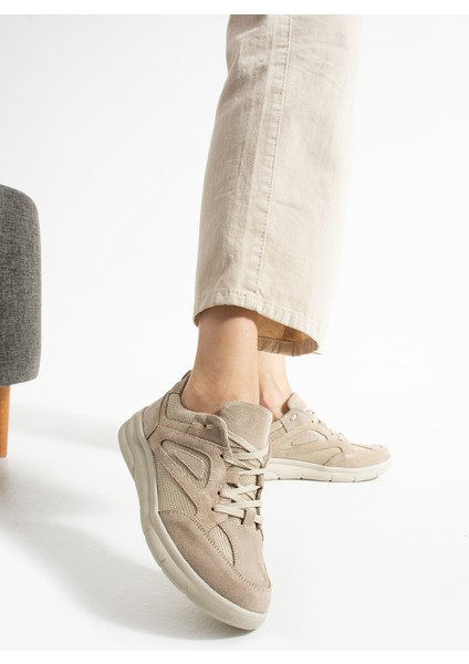 Stuan Kadın Hakiki Süet Deri Bej Spor Ayakkabı modelleri