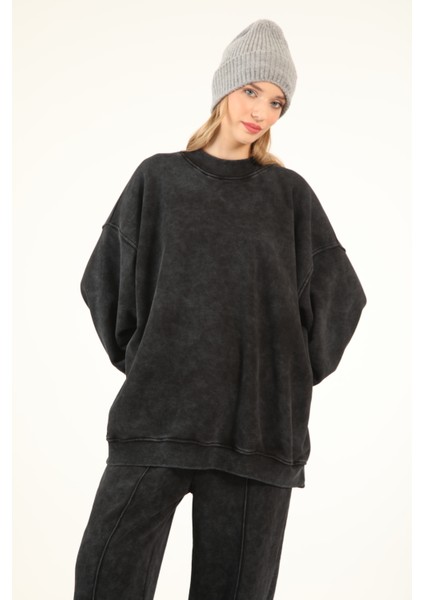 5377-5379 - Şık Rahat 3 Iplik Soft Yıkama Salaş Kadın Takım fiyatları