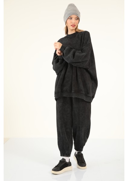 5377-5379 - Şık Rahat 3 Iplik Soft Yıkama Salaş Kadın Takım fırsatları